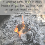 If something comes to life in others because of you, then you have made an approach toward immortality. ~Norman Cousins